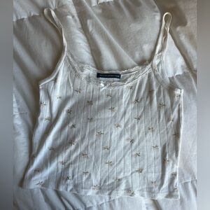 Brandy Melville White Floral Women's Cami